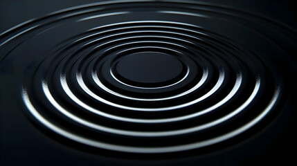 Obraz premium Dark Abstract 3D Ripple Background