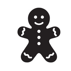 Vector Gingerbread Man Cookie Icon