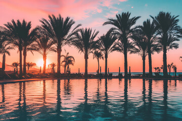 Desert Oasis at Sunrise