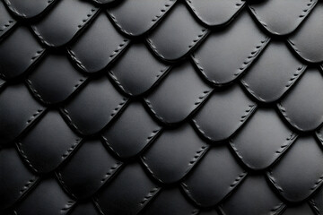 Dark Leather Scale Texture 3D Illustration