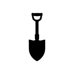 Small garden shovel silhouette icon flat vector illustration design.