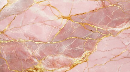 Fototapeta premium Stunning Pink Marble with Gold Veins - Elegant Design for Home Decor