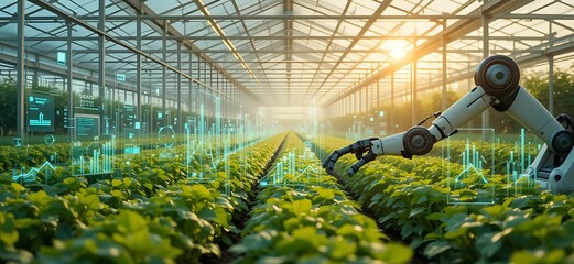 Futuristic AI-Powered Smart Farming with Robotic Automation in Greenhouse