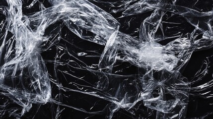 Plastic Wrap Texture: Visual Representation of Environmental Waste