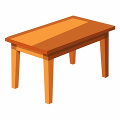 wooden table isolated on white