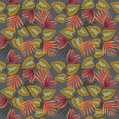 Abstract elegance seamless pattern with floral background