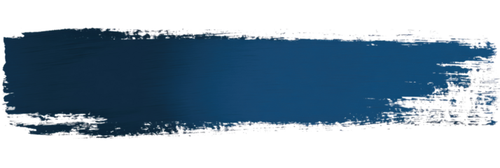Rectangular ultramarine blue paint stroke on white background showcasing abstract artistry