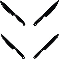 Vegetable cutter knife silhouette illustration