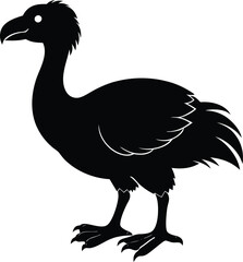 Extinct birds Dodo silhouette vector illustration © Shahina