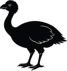 Extinct birds Dodo silhouette vector illustration © Shahina