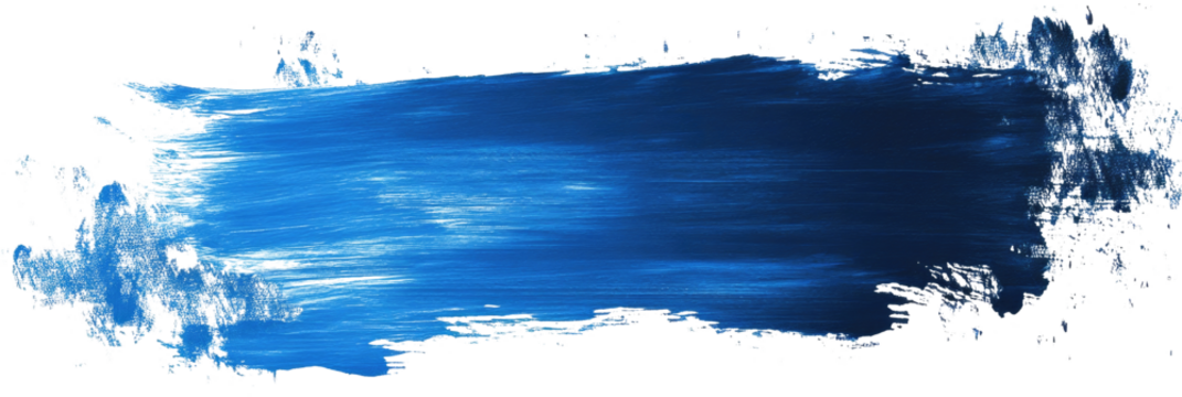 Vibrant ultramarine blue brushstroke creates a striking contrast on white canvas backdrop - Powered by Adobe