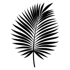 Obraz premium Broad palm leaf vector art illustration icon logo