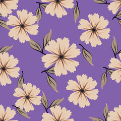 Abstract elegance seamless pattern with floral background