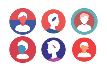 Avatar Icon and 2d cartoon Profile image icon set