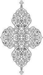 Intricate Arabesque Floral Vector Medallion