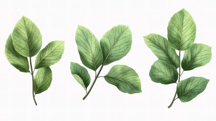Fototapeta premium Detailed Fresh Mint Leaves Isolated on Transparent Background