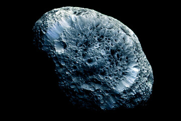 Asteroid in space, on a dark background. Elements of this image furnished by NASA