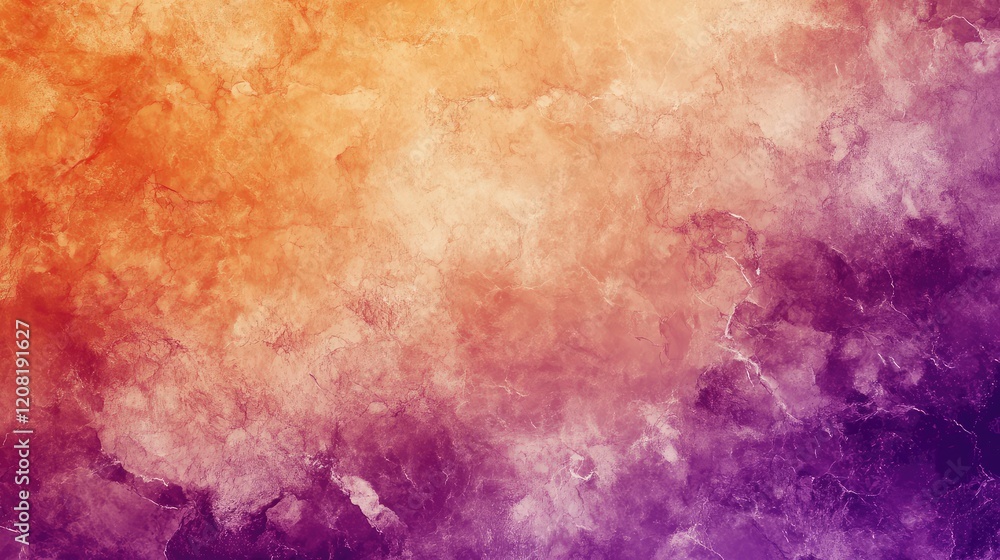 Aufkleber vibrant orange and purple marble texture background with soft fluid patterns and subtle veins, perfe