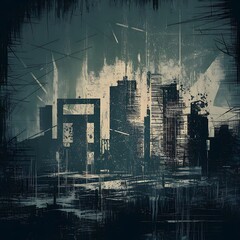 Grunge scratched halftone backdrop