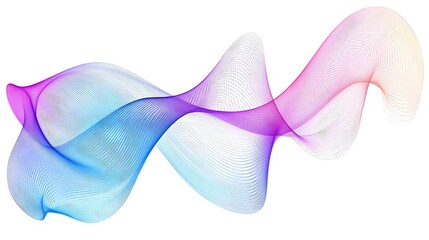Abstract Colorful Wave Lines Flowing Design