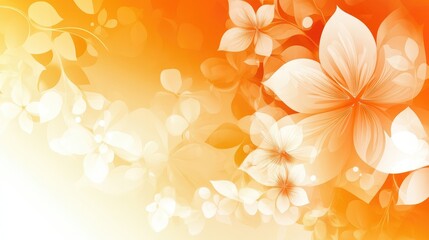 Obraz premium Warm Orange and White Floral Gradient Soft Background with Pastel Hues Ideal for Elegant Wallpaper Design and Serene Ambience