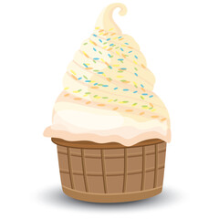 cupcake on white background vector design