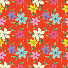 cute flower pattern for design fabric textile or wall decor