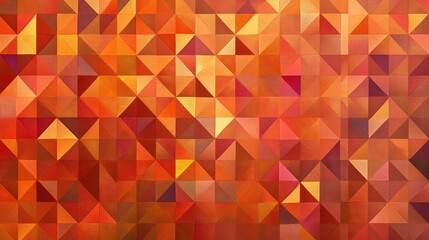 Naklejka premium Copper Orange Geometric Repeating Texture with Triangular Patterns