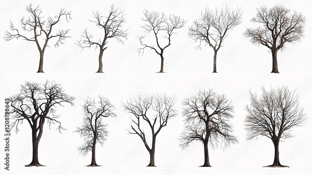 Poster Intricate Patterns of Dead Trees with Unique Branch Structures