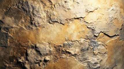 Rugged concrete wall texture with natural stone-like patterns highlighting earthy tones and intricate surface details. Ideal for architectural designs.