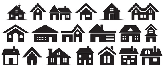 Web home icon for apps and websites. Collection home icons. House symbol