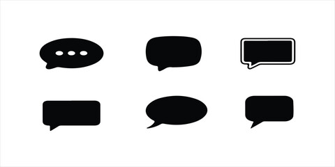 chat message symbol illustration on white background. chat message icon set 
