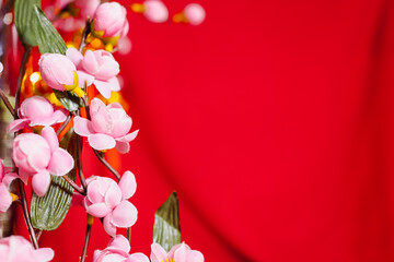 Chinese New Year With Red Background, Chinese New Year Concept.