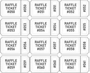 Custom Raffle Ticket Coupon Set