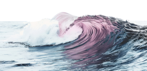 PNG Vibrant pink ocean wave art