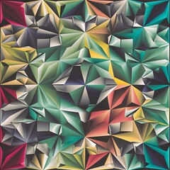 Abstract colorful geometric seamless pattern background with triangles and polygons shapes. Ideal for web and app template, book cover, fabric and gift wrap design.