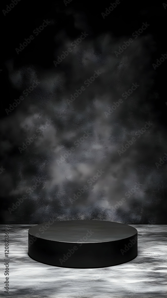 Poster Dark Abstract Background 3D Render