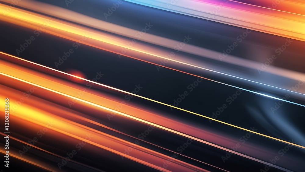 Aufkleber abstract orange background with lines. generative ai.