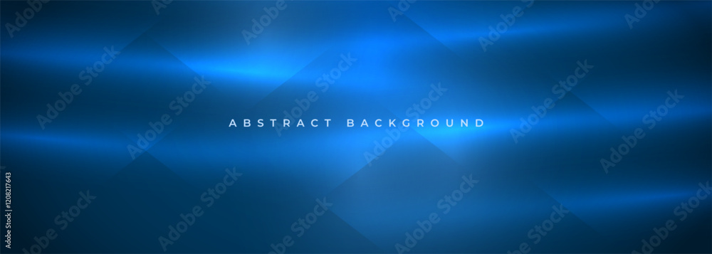 Poster Abstract blue background with geometric dynamic glowing diagonal lines. Modern trandy abstract blue background for business, corporate, brochure, banner, cover or poster. Vector illustration