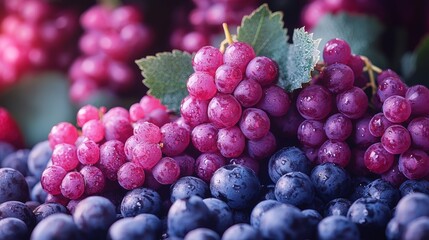 Fresh berries in vibrant colors