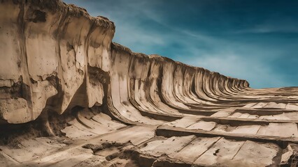 Top view of aged concrete wall for background