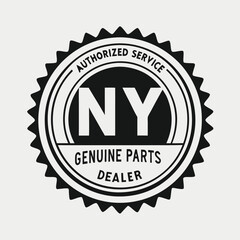 Authenticated New York Authorized Service Genuine Parts Dealer Logo