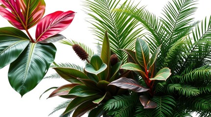 Lush Tropical Foliage: A Vibrant Botanical Still Life