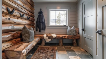 Interior of a house at mountain