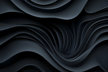 Dark Abstract 3D Wave Background