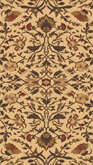 Vector classical wall-paper with a flower pattern.