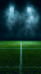Night Game Field 3D Illustration