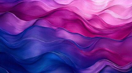 Obraz premium Abstract waves of color in fluid pink and blue hues create a vibrant, dreamy atmosphere.