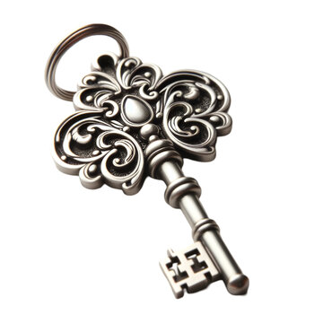 golden key isolated on black on illustration 