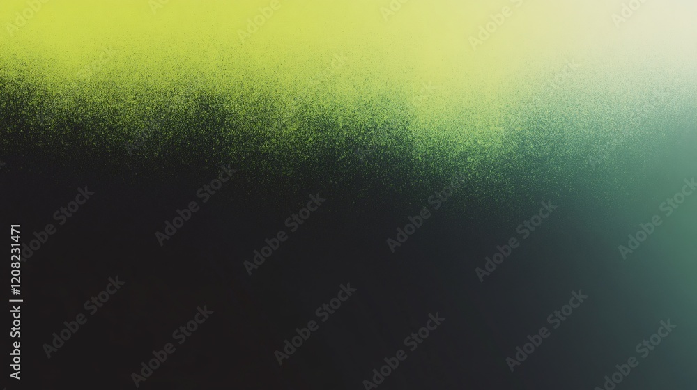 Poster a vibrant gradient blending yellow and green into deep black, creating a striking abstract backgroun